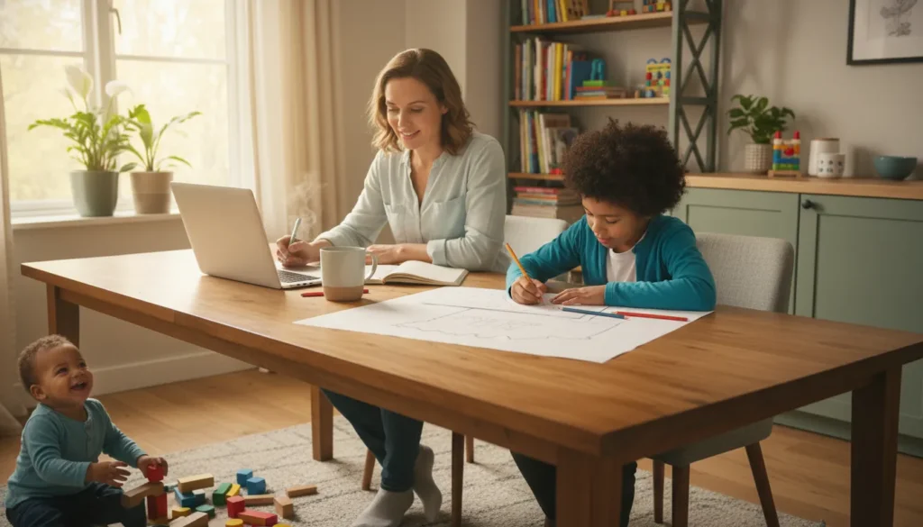 Parent reviewing Indiana homeschool laws with online learning materials