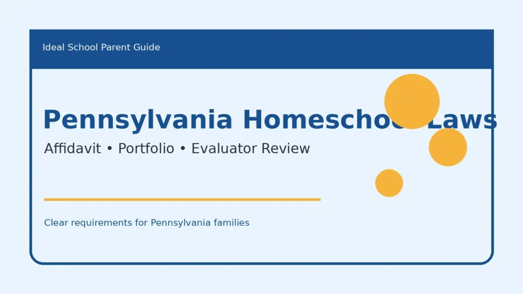 Pennsylvania homeschool laws parent guide checklist