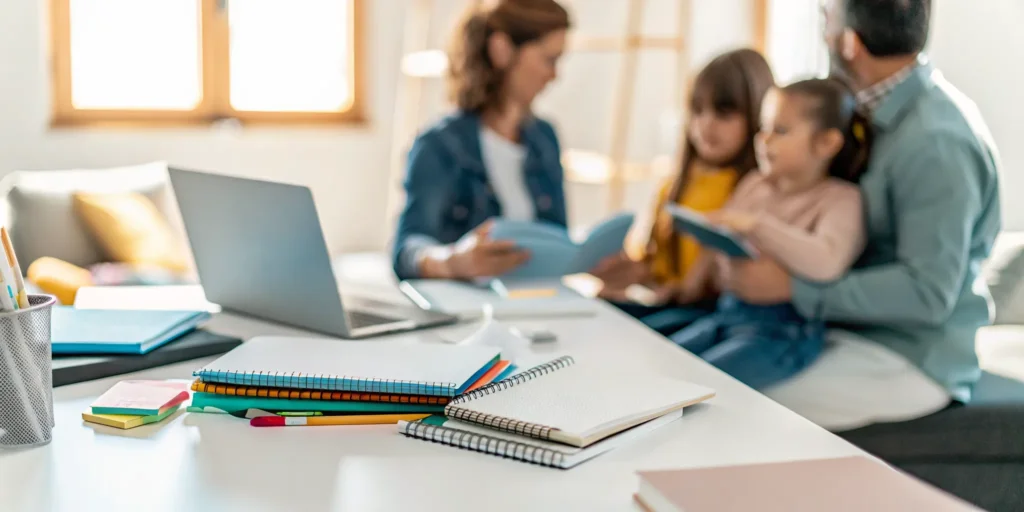 Parent planning a Missouri homeschool year at a table