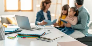 Parent planning a Missouri homeschool year at a table