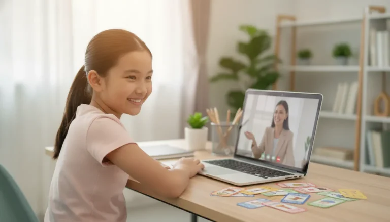 Student learning bilingually in an online K-12 program