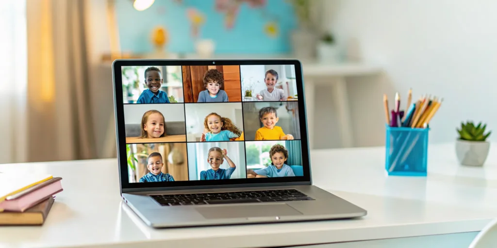 American children abroad learn in a dual language online school.