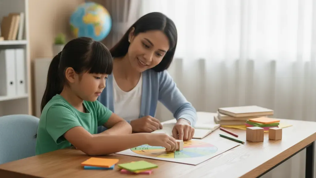 Parent and student planning a Washington home education routine